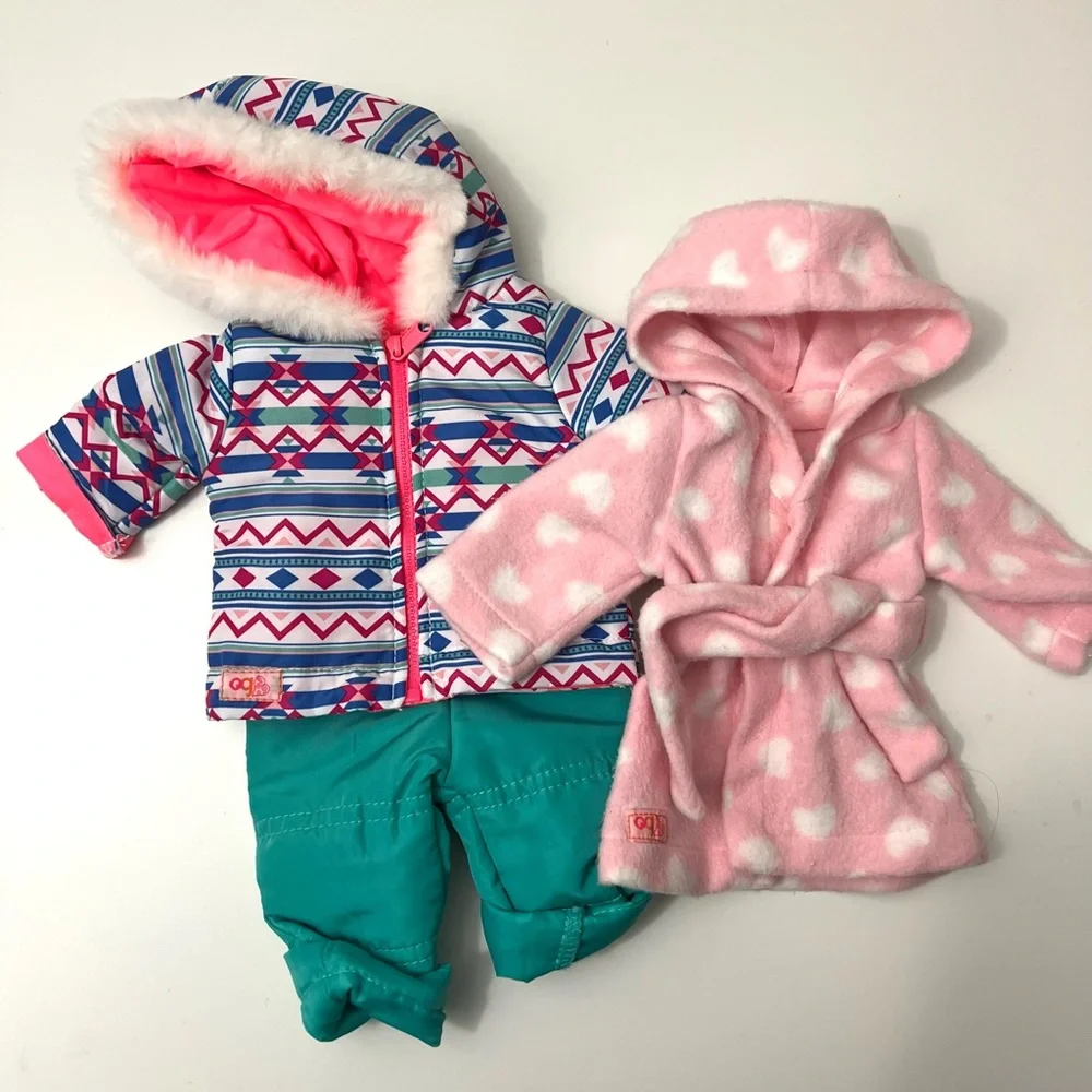 OUR GENERATION Doll Clothes Bundle + Shoes & Accessories Lot